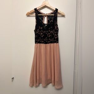 Joyce Leslie lace dress black / light pink